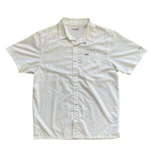 Columbia PFG Men’s White Fishing Shirt Size M Cool Dry
